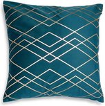 Kussenhoes flueel geometrische print ASHTON - Capri Blauw - Polyester - 43 x 43 cm Kussenhoes flueel geometrische print ASHTON - Capri Blauw - Polyester - 43 x 43 cm