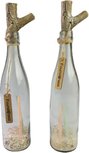 Trendy decofles / Strandfles KAISEN - Rond - Glas - 6x26cm - Set van 2 Trendy decofles / Strandfles KAISEN - Rond - Glas - 6x26cm - Set van 2