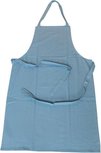 Keukenschort LESTER - Katoen - 61 x 91 cm - Met zak -Blauw - Katoen - One Size Keukenschort LESTER - Katoen - 61 x 91 cm - Met zak -Blauw - Katoen - One Size