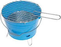 Barrel Barbecue Grill - Blauw - Metaal - 27 x 23 cm Barrel Barbecue Grill - Blauw - Metaal - 27 x 23 cm