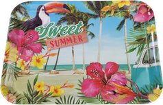 Dienblad ''Sweet Summer'' MARLEEN - Multicolor - Kunststof - 42 x 31 cm Dienblad ''Sweet Summer'' MARLEEN - Multicolor - Kunststof - 42 x 31 cm