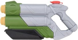 Waterpistool twin shooter - Groen / Grijs - Kunststof - l 37 cm Waterpistool twin shooter - Groen / Grijs - Kunststof - l 37 cm
