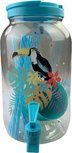 Water tap - Jungle - 6 rietjes & 6 bekers - Blauw - Kunststof - 3,5L Water tap - Jungle - 6 rietjes & 6 bekers - Blauw - Kunststof - 3,5L