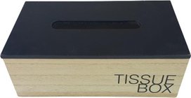 Tissue box / Tissuehouder BRIAN - Zwart- Hout - 25 x 14 x 9 cm Tissue box / Tissuehouder BRIAN - Zwart- Hout - 25 x 14 x 9 cm