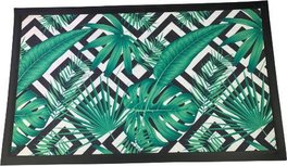 Deurmat botanische print SABINA - Groen / Wit - Kunststof - 74,5 x 45 cm Deurmat botanische print SABINA - Groen / Wit - Kunststof - 74,5 x 45 cm