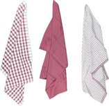Theedoekset EMIEL - Rood / Wit - 100% Katoen - l70 x b50 cm - Set van 3 Theedoekset EMIEL - Rood / Wit - 100% Katoen - l70 x b50 cm - Set van 3