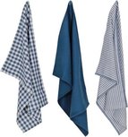 Theedoekset EMIEL - / Blauw / Wit - 100% Katoen - l70 x b50 cm - Set van 3 Theedoekset EMIEL - / Blauw / Wit - 100% Katoen - l70 x b50 cm - Set van 3