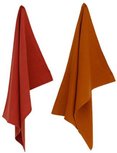 Luxe theedoeken set WYATT - Rood / Oranje - Katoen - 50 x 70 cm - 2 Delig Luxe theedoeken set WYATT - Rood / Oranje - Katoen - 50 x 70 cm - 2 Delig