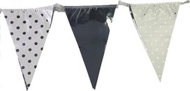 Plastic Vlaggenlijn - 6 Meter - Zilver - Party decoratie Plastic Vlaggenlijn - 6 Meter - Zilver - Party decoratie