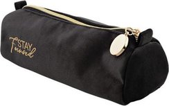 Velvet Look Etui - Zwart Goud - Rond Velvet Look Etui - Zwart Goud - Rond