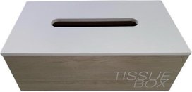 Moderne Tissuebox / Tissuehouder PARKER - Strak Design - Wit - Hout - 25 x 14 x 9 cm Moderne Tissuebox / Tissuehouder PARKER - Strak Design - Wit - Hout - 25 x 14 x 9 cm