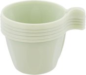Herbruikbare Koffiebekertjes / Bekertjes BACO - Groen - Kunststof - Vaatwasserbestendig - Camping - Picknick - Strand -Servies - Ø 9 cm - Set van 5 Herbruikbare Koffiebekertjes / Bekertjes BACO - Groen - Kunststof - Vaatwasserbestendig - Camping - Picknick - Strand -Servies - Ø 9 cm - Set van 5