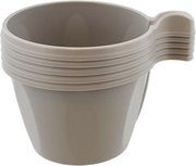 Herbruikbare Koffiebekertjes / Bekertjes BACO - Grijs - Kunststof - Vaatwasserbestendig - Camping - Picknick - Strand - Servies Ø 9 cm - Set van 5 Herbruikbare Koffiebekertjes / Bekertjes BACO - Grijs - Kunststof - Vaatwasserbestendig - Camping - Picknick - Strand - Servies Ø 9 cm - Set van 5
