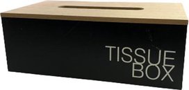 Moderne Tissuebox / Tissuehouder PARKER - Strak Design - Zwart - Hout - 25 x 14 x 9 cm Moderne Tissuebox / Tissuehouder PARKER - Strak Design - Zwart - Hout - 25 x 14 x 9 cm