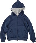 Kinder vest met capuchon - Lichte stof - Hoodie - Sweatvest - Donkerblauw - Katoen - Maat 122/128 Kinder vest met capuchon - Lichte stof - Hoodie - Sweatvest - Donkerblauw - Katoen - Maat 122/128