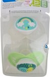 MAM Original Regenboog / Slak - Fopspenen - Transparant / Groen - Silicone - BPA vrij - 6+ maanden - Set van 2 MAM Original Regenboog / Slak - Fopspenen - Transparant / Groen - Silicone - BPA vrij - 6+ maanden - Set van 2