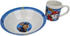 Paw Patrol Kinderservies - Servies - Mok / Kom - Blauw / Wit - Keramiek - 2 Delig Paw Patrol Kinderservies - Servies - Mok / Kom - Blauw / Wit - Keramiek - 2 Delig