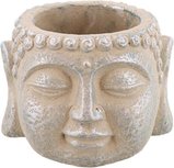 Boeddha Bloempot - Zilver / Grijs - Cement - 12 x 12 x 9 cm Boeddha Bloempot - Zilver / Grijs - Cement - 12 x 12 x 9 cm