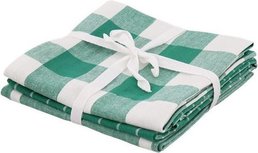 Theedoeken set KARL - Groen / Wit - 100% Katoen - 50 x 70 cm Theedoeken set KARL - Groen / Wit - 100% Katoen - 50 x 70 cm