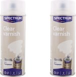 Spuitbusverf - Transparant Mat - Meubelspray - Lakspray - Spuitverf - Sneldrogend - Acrylaat lak - Set van 2 (2x 400 ml) Spuitbusverf - Transparant Mat - Meubelspray - Lakspray - Spuitverf - Sneldrogend - Acrylaat lak - Set van 2 (2x 400 ml)