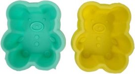 Mini Bakvorm - Beertje - Multicolor - Assorti - Siliconen - 8 x 7 x 3 cm - Set van 3 Mini Bakvorm - Beertje - Multicolor - Assorti - Siliconen - 8 x 7 x 3 cm - Set van 3