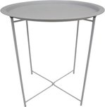 Metalen Bijzettafel - Industrieel - Wit - Metaal - Rond - Ø 47 x 51 cm Metalen Bijzettafel - Industrieel - Wit - Metaal - Rond - Ø 47 x 51 cm