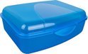 Broodtrommel - Lunchbox - Blauw - Kunststof - 19 x 14 x 7 cm Broodtrommel - Lunchbox - Blauw - Kunststof - 19 x 14 x 7 cm