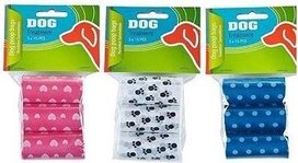 Hondenpoepzakjes - Multicolor - Kunststof - 3x3 rolletjes van 15 zakken - Assorti Hondenpoepzakjes - Multicolor - Kunststof - 3x3 rolletjes van 15 zakken - Assorti