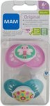 MAM Original Bij / Bloemen - Fopspenen - Roze / Groen - Silicone - BPA vrij - 6+ maanden - Set van 2 MAM Original Bij / Bloemen - Fopspenen - Roze / Groen - Silicone - BPA vrij - 6+ maanden - Set van 2