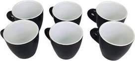 Espresso kopjes JORLANDA - Zwart / Wit - Glas - 5 x 6 cm - Set van 6 Espresso kopjes JORLANDA - Zwart / Wit - Glas - 5 x 6 cm - Set van 6