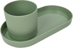 Beauty Cosmetic Organizer - HAILEY - Pennen / kwasten kantoor opberger / Tandenborstel - Groen - Kunststof - 24 x 12 x 10 cm Beauty Cosmetic Organizer - HAILEY - Pennen / kwasten kantoor opberger / Tandenborstel - Groen - Kunststof - 24 x 12 x 10 cm