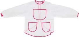 Schort - Kinderschort - Roze / Wit - Knutselschort - 105x50x45 cm - Polyester - Keukenschort - Meisjes schort - Kinderen Schort - Kinderschort - Roze / Wit - Knutselschort - 105x50x45 cm - Polyester - Keukenschort - Meisjes schort - Kinderen