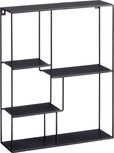 Asymmetrisch Wandvak REUBEN - Zwart - Industrieel - Metaal - 40 x 12 x 50 cm Asymmetrisch Wandvak REUBEN - Zwart - Industrieel - Metaal - 40 x 12 x 50 cm
