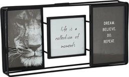 Foto Collage Lijst SAMANTA - Industrieel - Zwart - Metaal / Glas - 32 x 16 x 5 cm Foto Collage Lijst SAMANTA - Industrieel - Zwart - Metaal / Glas - 32 x 16 x 5 cm