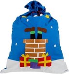 Zak van Sinterklaas - Met 3D Effect - Blauw - Vilt - 90 x 60 cm Zak van Sinterklaas - Met 3D Effect - Blauw - Vilt - 90 x 60 cm