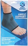 Sport Support Enkelbandage - Donkerblauw - Spier en gewrichtsband - Nylon / Rubber - Maat S/M Sport Support Enkelbandage - Donkerblauw - Spier en gewrichtsband - Nylon / Rubber - Maat S/M