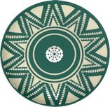 Bord MARTIJN - Groen / Wit - Melamine - Ø 18 cm - Rond - Set van 4 Bord MARTIJN - Groen / Wit - Melamine - Ø 18 cm - Rond - Set van 4