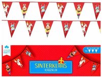 Sinterklaas Piet Vlaggetjes - 6 Meter - Rood - 15x - Sinterklaas decoratie Sinterklaas Piet Vlaggetjes - 6 Meter - Rood - 15x - Sinterklaas decoratie