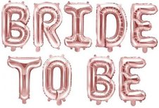Bride To Be - Folieballon Slinger - Rosegoud - 10 Meter - Feest - Trouwen Bride To Be - Folieballon Slinger - Rosegoud - 10 Meter - Feest - Trouwen