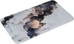 XL Badkamermat MARBLE - Zwart / Wit / Goud - Polyester - 75 x 45 cm XL Badkamermat MARBLE - Zwart / Wit / Goud - Polyester - 75 x 45 cm