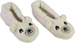 Dieren sloffen Beer - Wit - Wol - Maat 33/34 Dieren sloffen Beer - Wit - Wol - Maat 33/34