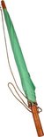 Paraplu EVELINE - Turquoise - Hout / Metaal / Polyester - l 67 cm Paraplu EVELINE - Turquoise - Hout / Metaal / Polyester - l 67 cm