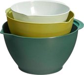 Beslagkommen / mengkommen - Groen - kunststof - set van 3 Beslagkommen / mengkommen - Groen - kunststof - set van 3