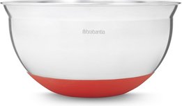 Brabantia Mengschaal/Beslagkom - 1,6 l - Matt Steel met Red Brabantia Mengschaal/Beslagkom - 1,6 l - Matt Steel met Red