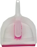 Stoffer en Blik - Roze / Transparant - Kunststof - 22 x 34 cm Stoffer en Blik - Roze / Transparant - Kunststof - 22 x 34 cm