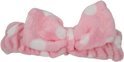 Make Up Hoofdband - Haarband - Roze - Stippen patroon - Elastiek Make Up Hoofdband - Haarband - Roze - Stippen patroon - Elastiek