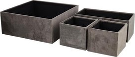 Luxe Velvet Opbergmanden SANNY - Opberger - Grijs - Zacht Velvet - Set van 4 Luxe Velvet Opbergmanden SANNY - Opberger - Grijs - Zacht Velvet - Set van 4