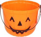 Halloween snoep emmer met licht - Oranje - Kunststof - Set van 2 - Ø 22 cm Halloween snoep emmer met licht - Oranje - Kunststof - Set van 2 - Ø 22 cm