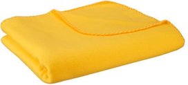 Fleece deken THIBAUT - Geel - Polyester - 130 x 170 cm - Plaid / Woondeken Fleece deken THIBAUT - Geel - Polyester - 130 x 170 cm - Plaid / Woondeken