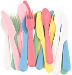 Bestek BOBBY - Kampeer bestek - Campingbestek - Picknicken - Multicolor - Kunststof - 18 Delig Bestek BOBBY - Kampeer bestek - Campingbestek - Picknicken - Multicolor - Kunststof - 18 Delig